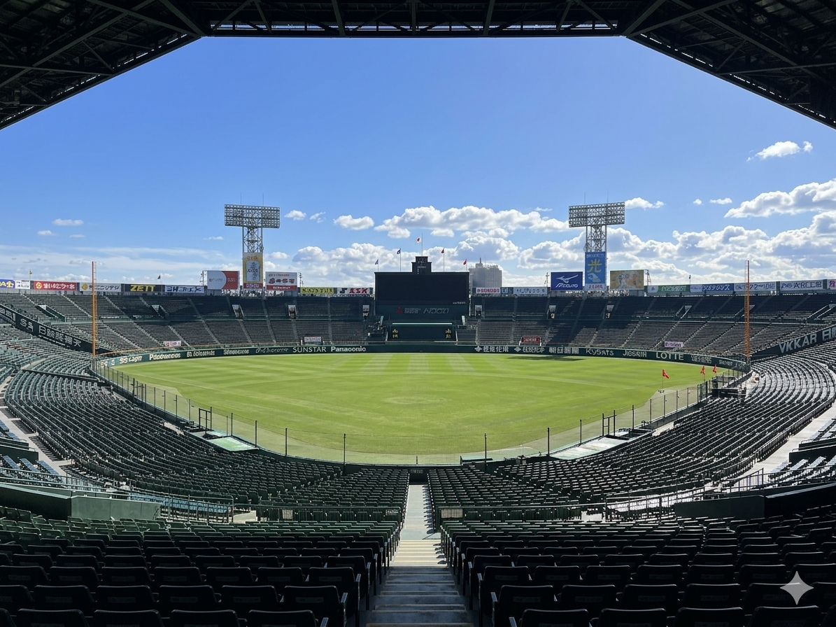 甲子園球場の内野からの眺め